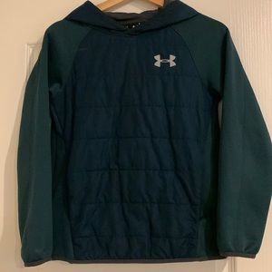Under Armour Swacket (sweatshirt/jacket). Youth size M. Dark teal color.
